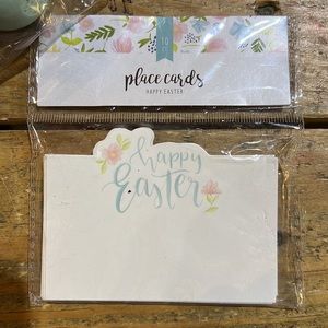 Set of 10 Easter egg place card holders and 10 place cards. All new
